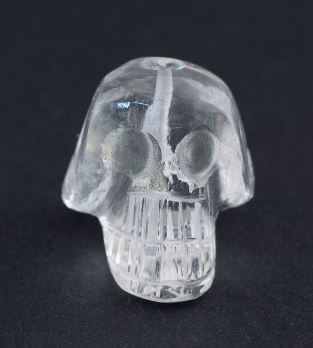 Perle Crâne En Cristal De Roche De L’Himalaya – Objet Rituel Bouddhiste Et Tantrique