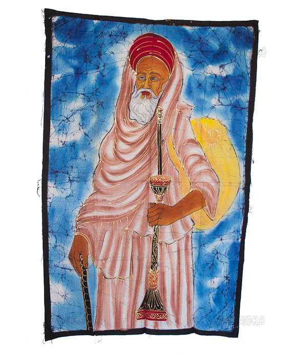 Batik Sai Baba – Tenture Murale en Toile de Coton Artisanale