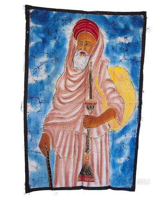 Batik Sai Baba – Tenture Murale en Toile de Coton Artisanale