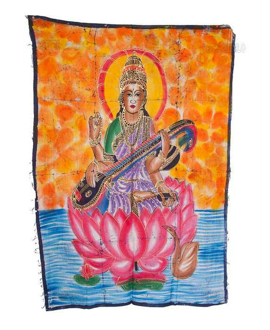 Batik Saraswati – Tenture Murale en Toile de Coton Artisanale