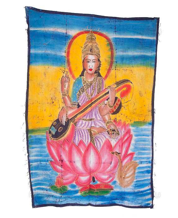 Batik Saraswati – Tenture Murale en Toile de Coton Artisanale