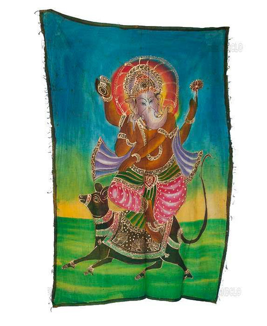 Batik Ganesh – Tenture Murale Indienne en Toile de Coton