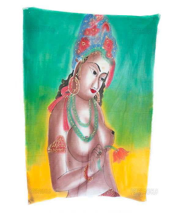 Batik Femme Indienne Hindoue – Tenture Murale en Coton Artisanale