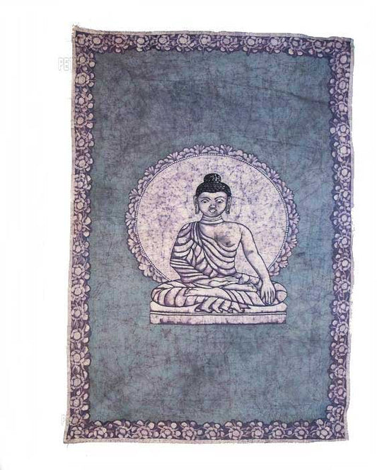Batik Lord Bouddha – Tenture Murale en Coton Artisanale