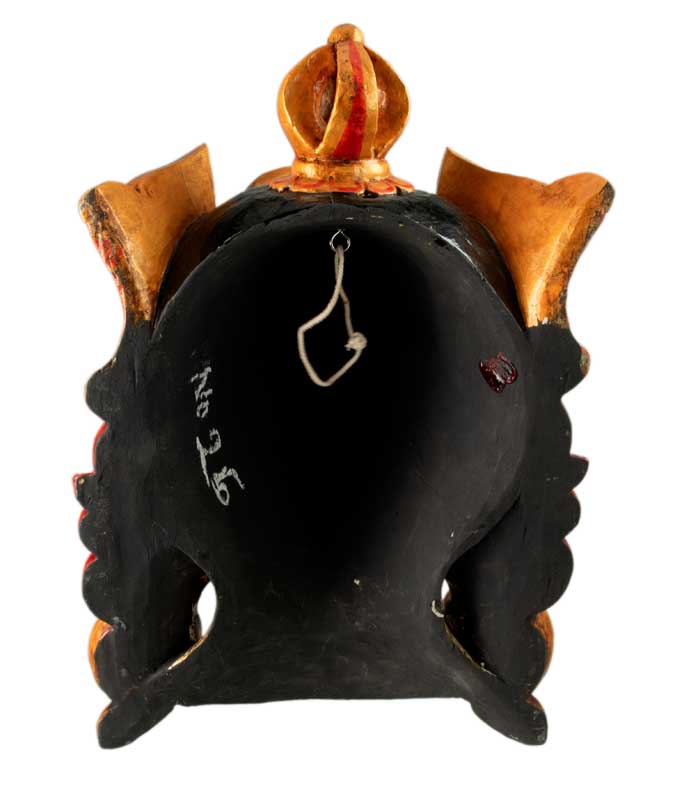 Masque Tibétain Guru Rinpoché Padmasambhava En Bois – 34 cm