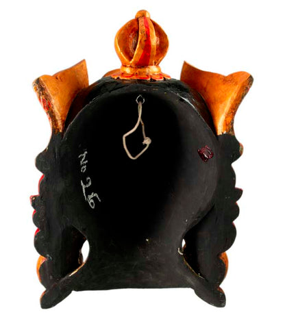 Masque Tibétain Guru Rinpoché Padmasambhava En Bois – 34 cm