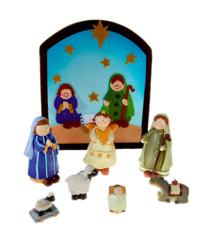 Crèche De Noël En Feutrine Et Résine – Artisanat Traditionnel Fait Main
