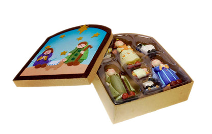Crèche De Noël En Feutrine Et Résine – Artisanat Traditionnel Fait Main