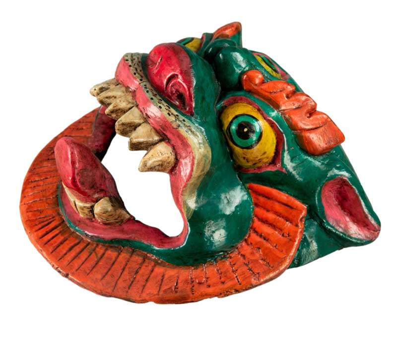 Masque Lion Tibétain – Bois De Peuplier – Protecteur