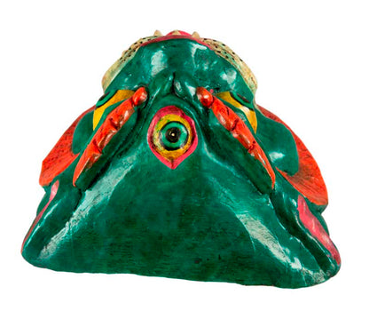 Masque Lion Tibétain – Bois De Peuplier – Protecteur