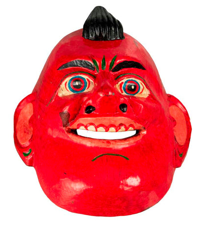 Petit Masque Tibétain Ancêtre Protecteur – Bois De Peuplier