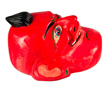 Petit Masque Tibétain Ancêtre Protecteur – Bois De Peuplier