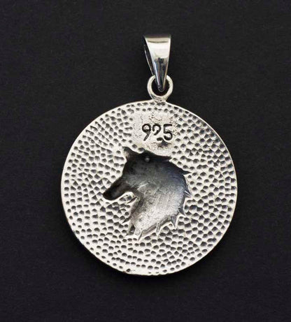 Pendentif Tête de Loup de Fenrir en Argent 925 - Viking