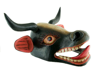 Masque Vache Surabhi Kamadhenu En Bois – Décoration Murale Du Népal
