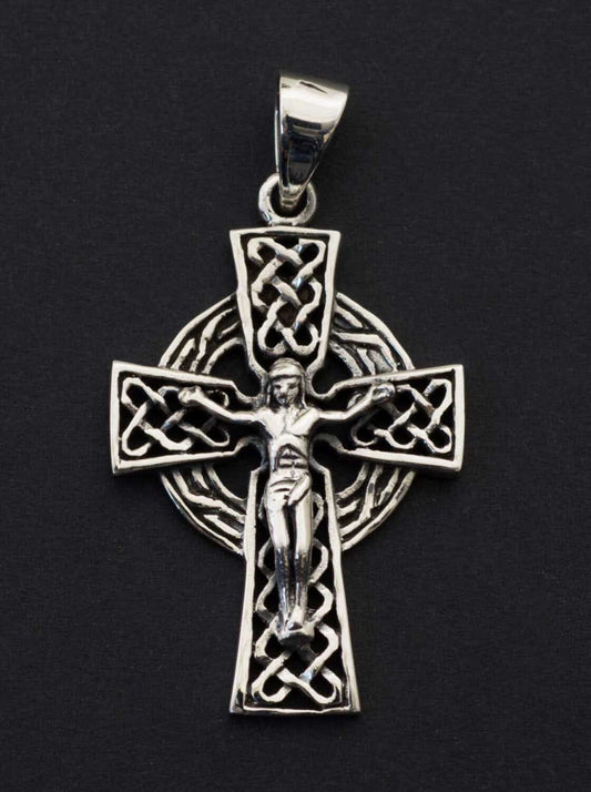 Pendentif croix celtique crucifix irlandais Triquetra BZH en argent 925 – Symbole de tradition et d’héritage celte