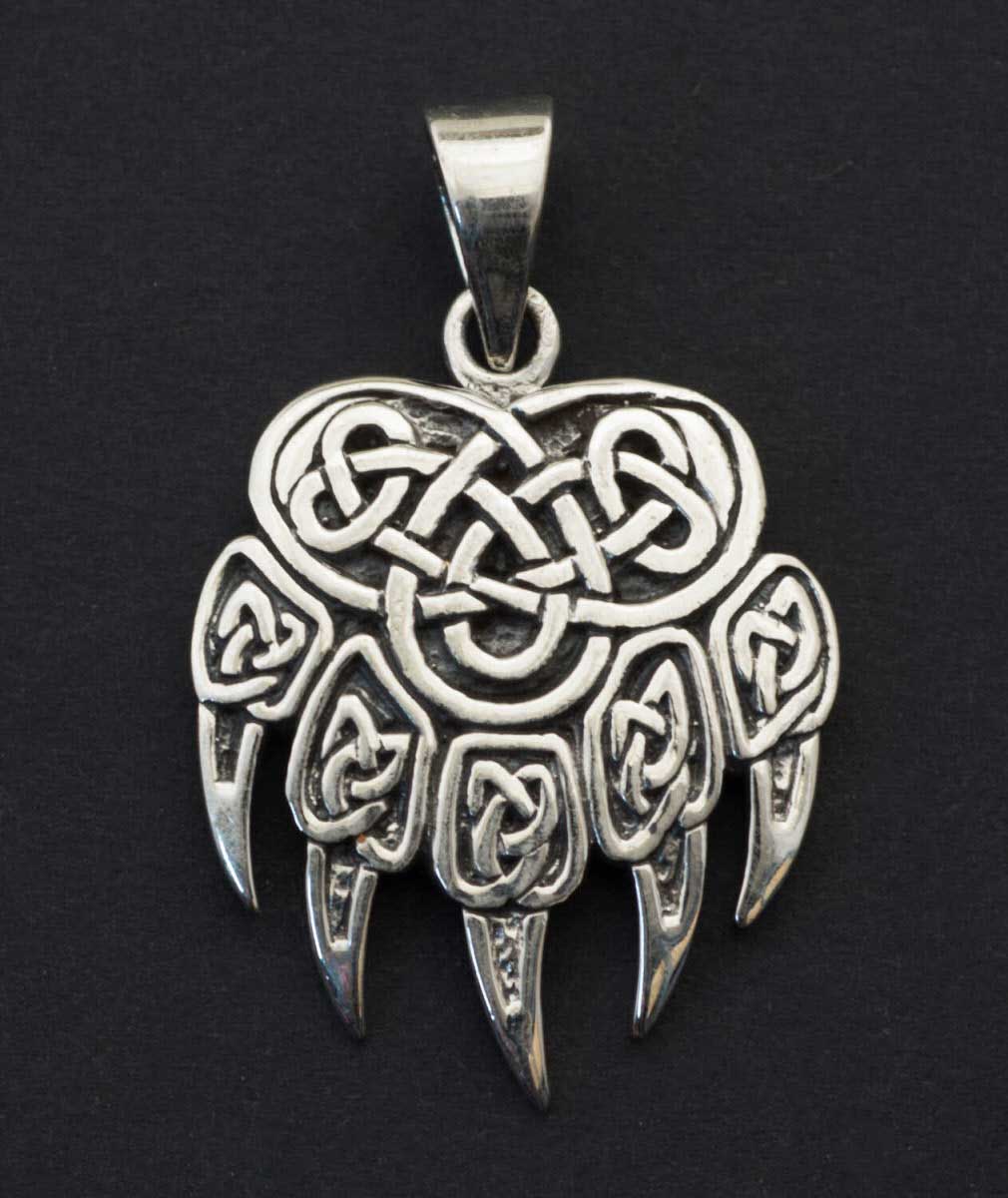 Pendentif Patte d’Ours Viking en Argent Massif 925