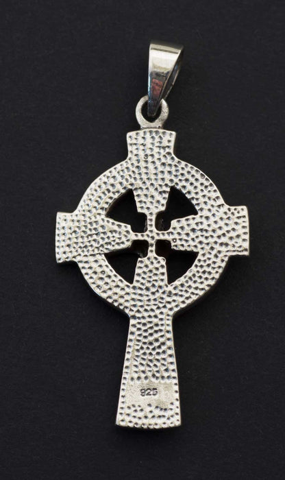Pendentif croix celtique crucifix celte irlandais – Triquetra BZH en argent massif 925