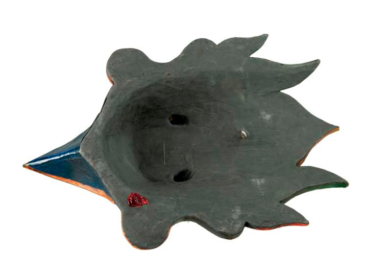 Masque Garuda Bleu Tibétain – Bois De Peuplier – Népal