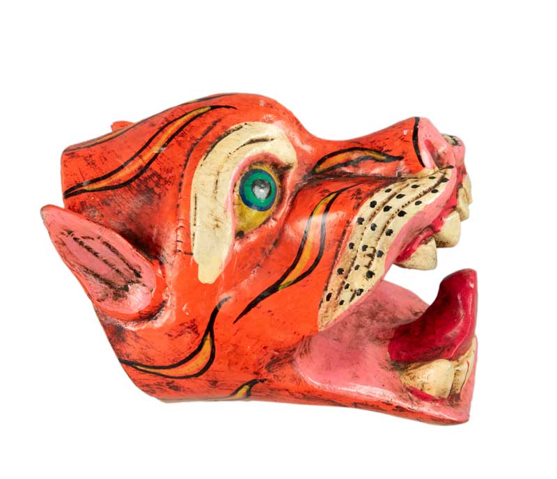 Statue Tigre Himalayen – Bois De Peuplier – Népal