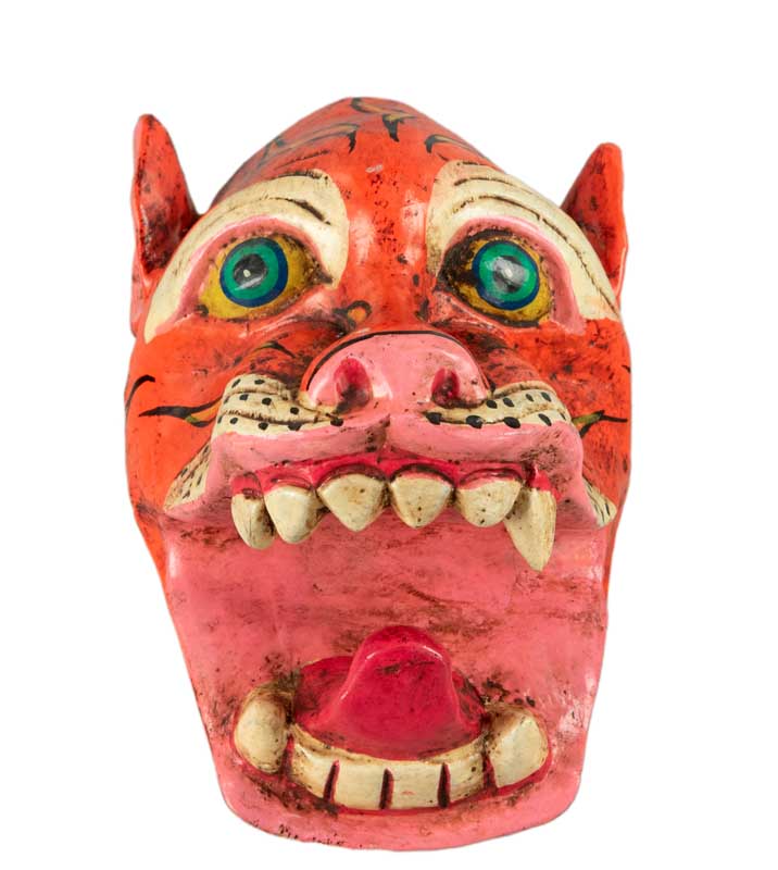 Statue Tigre Himalayen – Bois De Peuplier – Népal