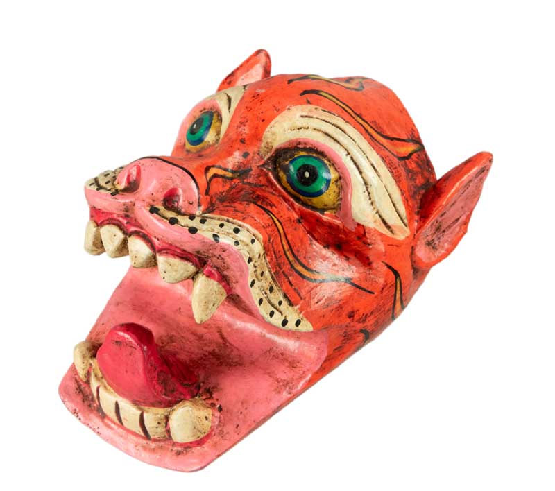 Statue Tigre Himalayen – Bois De Peuplier – Népal