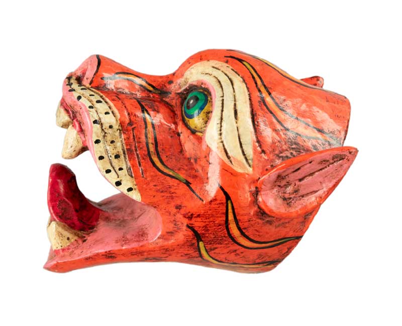 Statue Tigre Himalayen – Bois De Peuplier – Népal