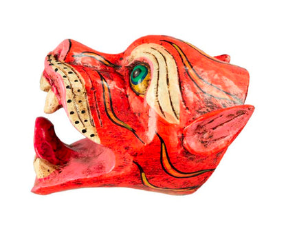 Statue Tigre Himalayen – Bois De Peuplier – Népal
