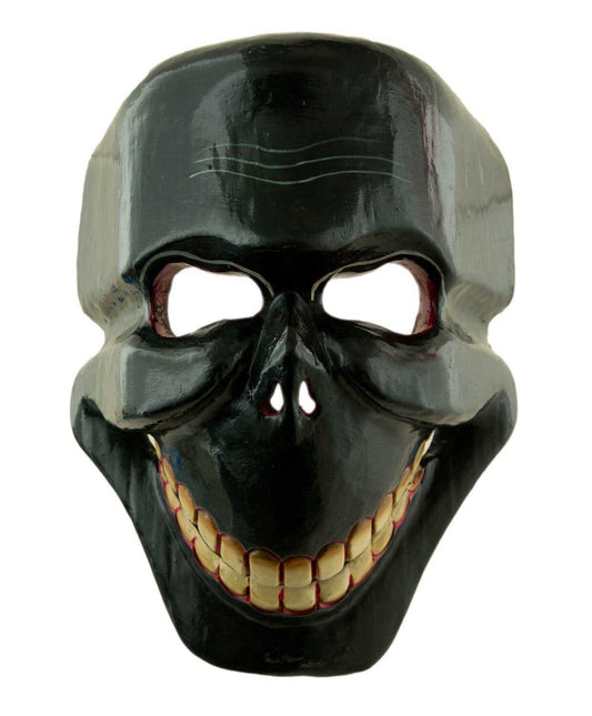 Masque Citipati Tête de Mort – Masque Tibétain Tantrique de Danse Cham en Bois