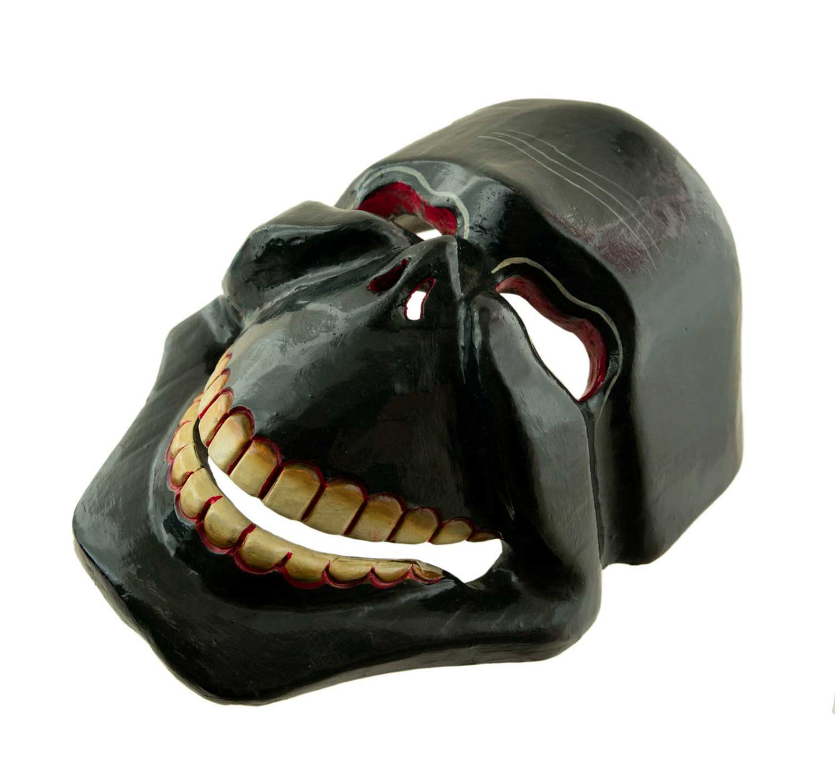 Masque Citipati Tête de Mort – Masque Tibétain Tantrique de Danse Cham en Bois