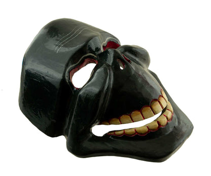 Masque Citipati Tête de Mort – Masque Tibétain Tantrique de Danse Cham en Bois