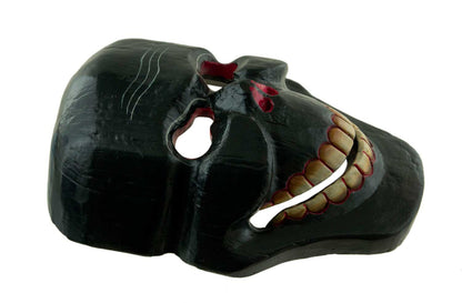 Masque Citipati Tête de Mort – Masque Tibétain de Danse Cham en Bois Peint