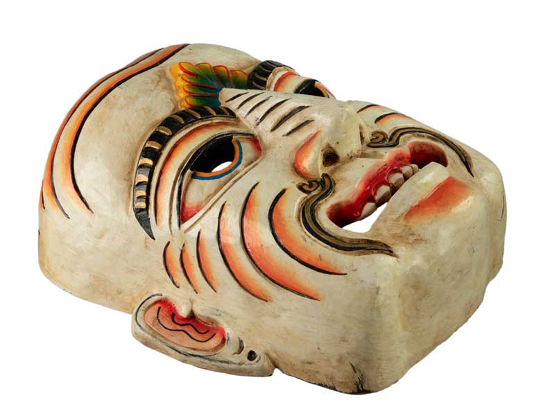 Masque Vishnu Népalais – Danse Cham – Bois De Peuplier – Art De L’Himalaya
