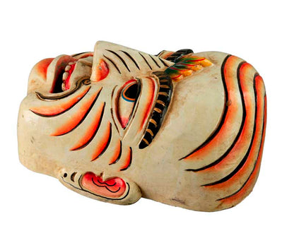 Masque Vishnu Népalais – Danse Cham – Bois De Peuplier – Art De L’Himalaya