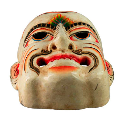 Masque Vishnu Népalais – Danse Cham – Bois De Peuplier – Art De L’Himalaya
