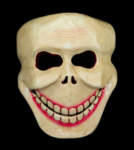Masque Citipati Tête de Mort – Danse Cham Tibétaine en Bois