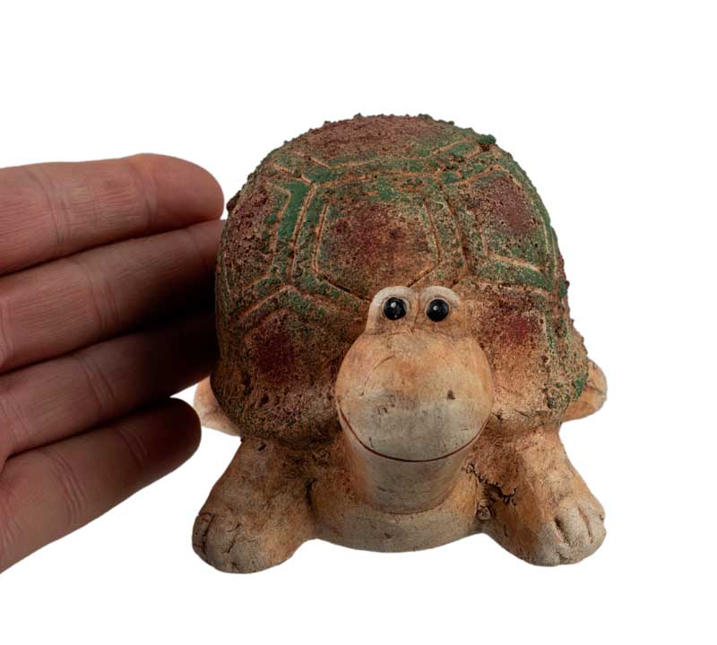 Figurine Tortue En Résine Imitation Pierre – Statuette Décorative
