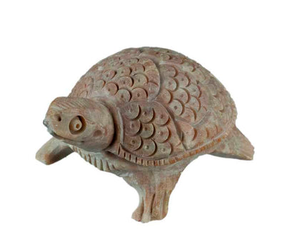 Figurine Tortue En Stéatite – Sculpture Artisanale Faite Main De Varanasi En Inde