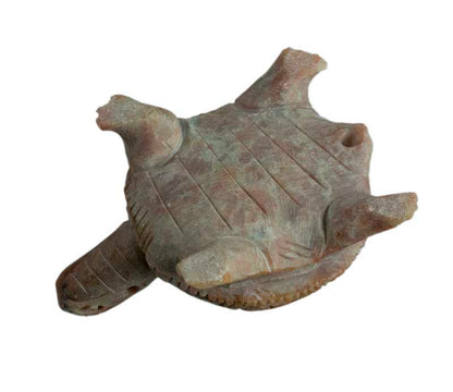 Figurine Tortue En Stéatite – Sculpture Artisanale Faite Main De Varanasi En Inde