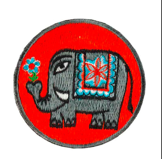 Écusson Brodé Éléphant – Patch Artisanal du Népal