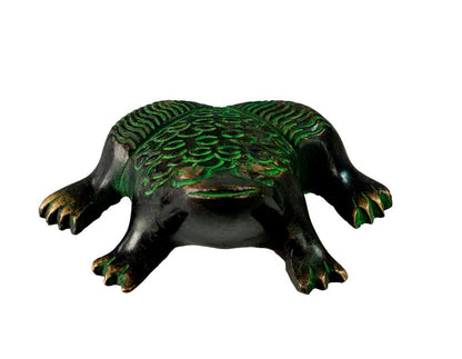 Figurine Grenouille En Laiton – Artisanat Indien