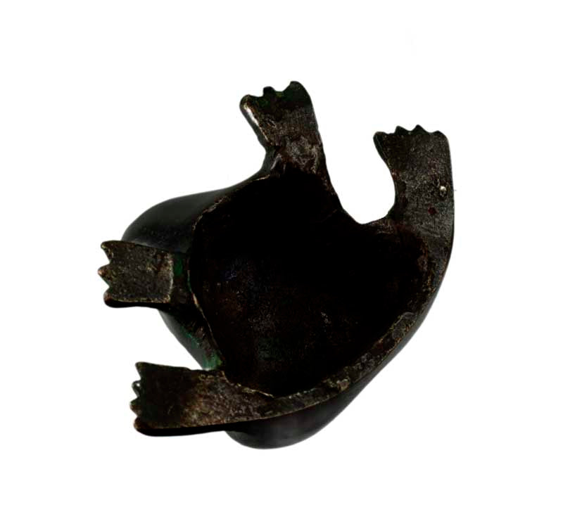 Figurine Grenouille En Laiton – Artisanat Indien
