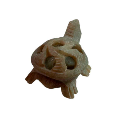 Figurine Tortue Miniature En Stéatite – Sculpture Artisanale De Varanasi En Inde