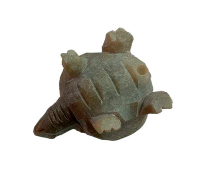 Figurine Tortue Miniature En Stéatite – Sculpture Artisanale De Varanasi En Inde