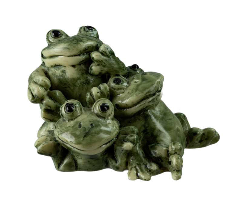 Figurine Trio de Grenouilles En Résine – Décoration Originale