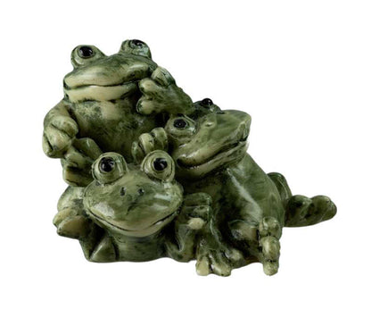 Figurine Trio de Grenouilles En Résine – Décoration Originale