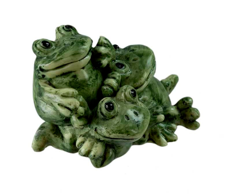 Figurine Trio de Grenouilles En Résine – Décoration Originale