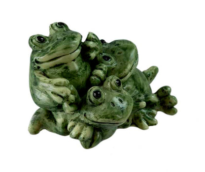 Figurine Trio de Grenouilles En Résine – Décoration Originale