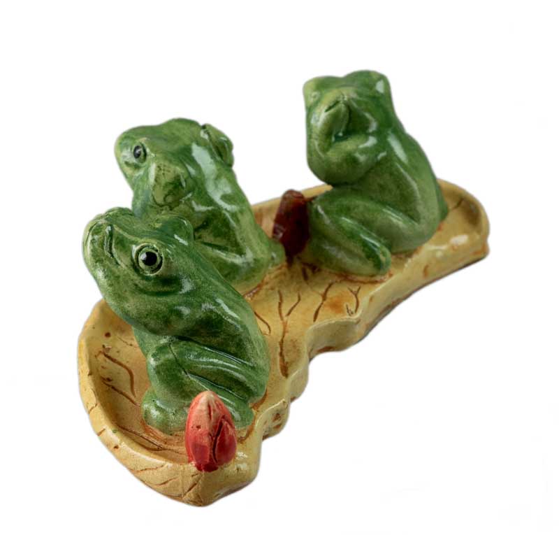 Figurine Grenouille Trois Sages En Résine – Les Trois Singes De La Sagesse