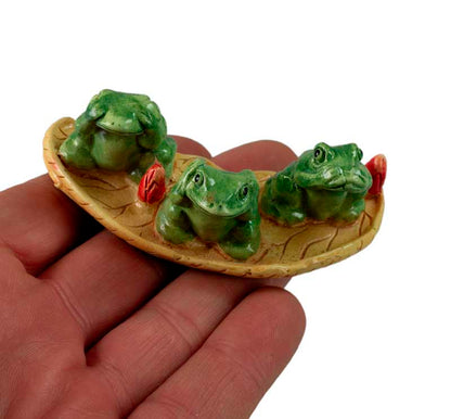 Figurine Grenouille Trois Sages En Résine – Les Trois Singes De La Sagesse