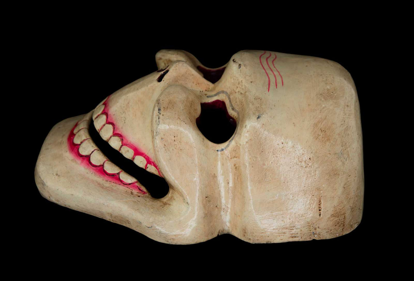 Masque Citipati Tête de Mort – Masque Tibétain de Danse Cham en Bois